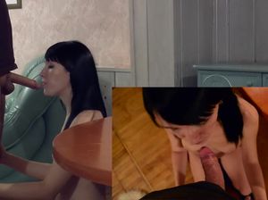 Брюнетку трахнули раком после эффектного стриптиза дома