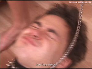 Ветреная стерва ссыт в глотку послушному мальчику