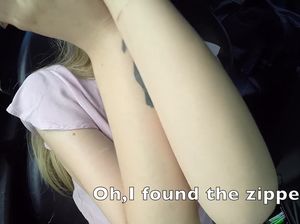 Озабоченный кобель подвез и трахнул очкастую попутчицу в машине