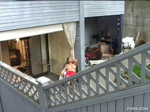 Лысый пикапер развел на секс сисястую даму