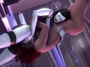 Робот футанари глубоко трахает красивую бабу в рот в мультике для взрослых