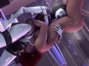 Робот футанари глубоко трахает красивую бабу в рот в мультике для взрослых