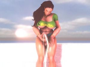 Сисястый транс футанари из ХХХ мульта кончил во время дрочки