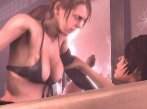 Футанари из мультика занимаются сексом прямо в ванной