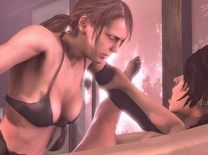 Футанари из мультика занимаются сексом прямо в ванной