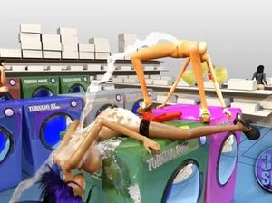 Мультяшные лесбиянки занимаются сексом в магазине большим дилдо