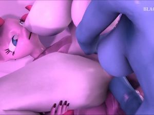 Двойное проникновение членами футанари в мультике My Little Pony