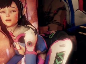 Смазливая девчонка ублажила трех самцов пиздой и ротиком в 3D секс мульте