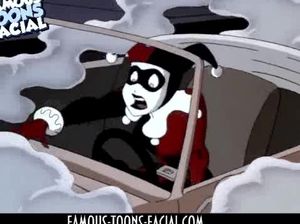 Мультяшный Бэтман насовал в рот и в пилотку стройной Харли Квинн