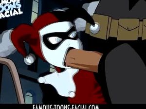 Мультяшный Бэтман насовал в рот и в пилотку стройной Харли Квинн