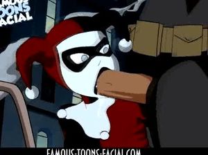 Мультяшный Бэтман насовал в рот и в пилотку стройной Харли Квинн