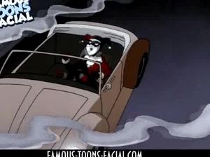 Мультяшный Бэтман насовал в рот и в пилотку стройной Харли Квинн