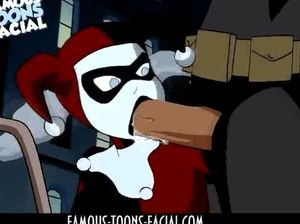 Мультяшный Бэтман насовал в рот и в пилотку стройной Харли Квинн