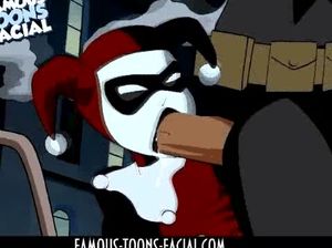 Мультяшный Бэтман насовал в рот и в пилотку стройной Харли Квинн