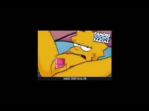 Телочка из Симпсонов мастурбирует пизду розовым дилдо