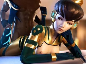 Огромный Кулак Смерти трахает раком девку D-VA из OVERWATCH