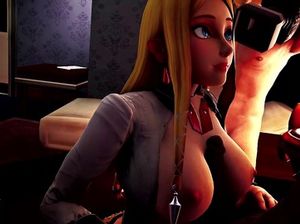 Парни залили спермой рисованную блонду во время съемки домашнего секс видео