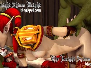 Мускулистый монстр раком сношает письку красивой мультяшной сучки