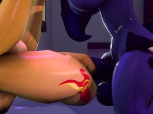 Мультяшные футанари трахаются большими пенисами в анусы