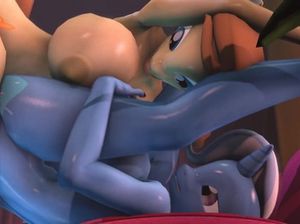 Два грудастых транса футанари ебутся и получают экстазы