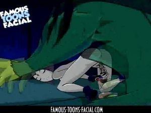 Рисованный оборотень натянул молодую куколку в очко в мультфильме