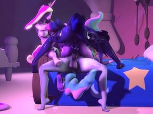 Сисястые трансы futanari в мультике устроили незабываемый групповой секс