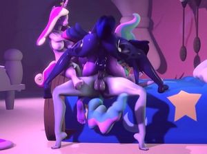 Сисястые трансы futanari в мультике устроили незабываемый групповой секс