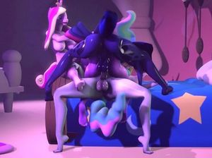 Сисястые трансы futanari в мультике устроили незабываемый групповой секс