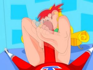 Мультяшная малышка наслаждается страстной еблей с друзьями монстрами