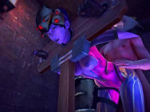 Стройная 3D мультяшка в колодках стонет от секса со страстным мужиком