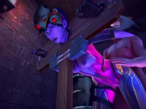 Стройная 3D мультяшка в колодках стонет от секса со страстным мужиком