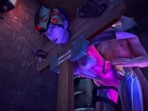 Стройная 3D мультяшка в колодках стонет от секса со страстным мужиком