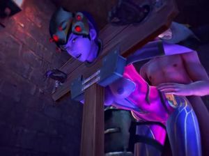 Стройная 3D мультяшка в колодках стонет от секса со страстным мужиком