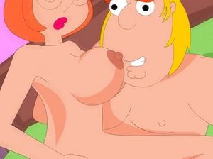 Рыжая рисованная телка жарко трахается с толстым парнем и получает сперму в рот