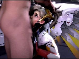 Космическая воительница делает глубокий отсос мужику